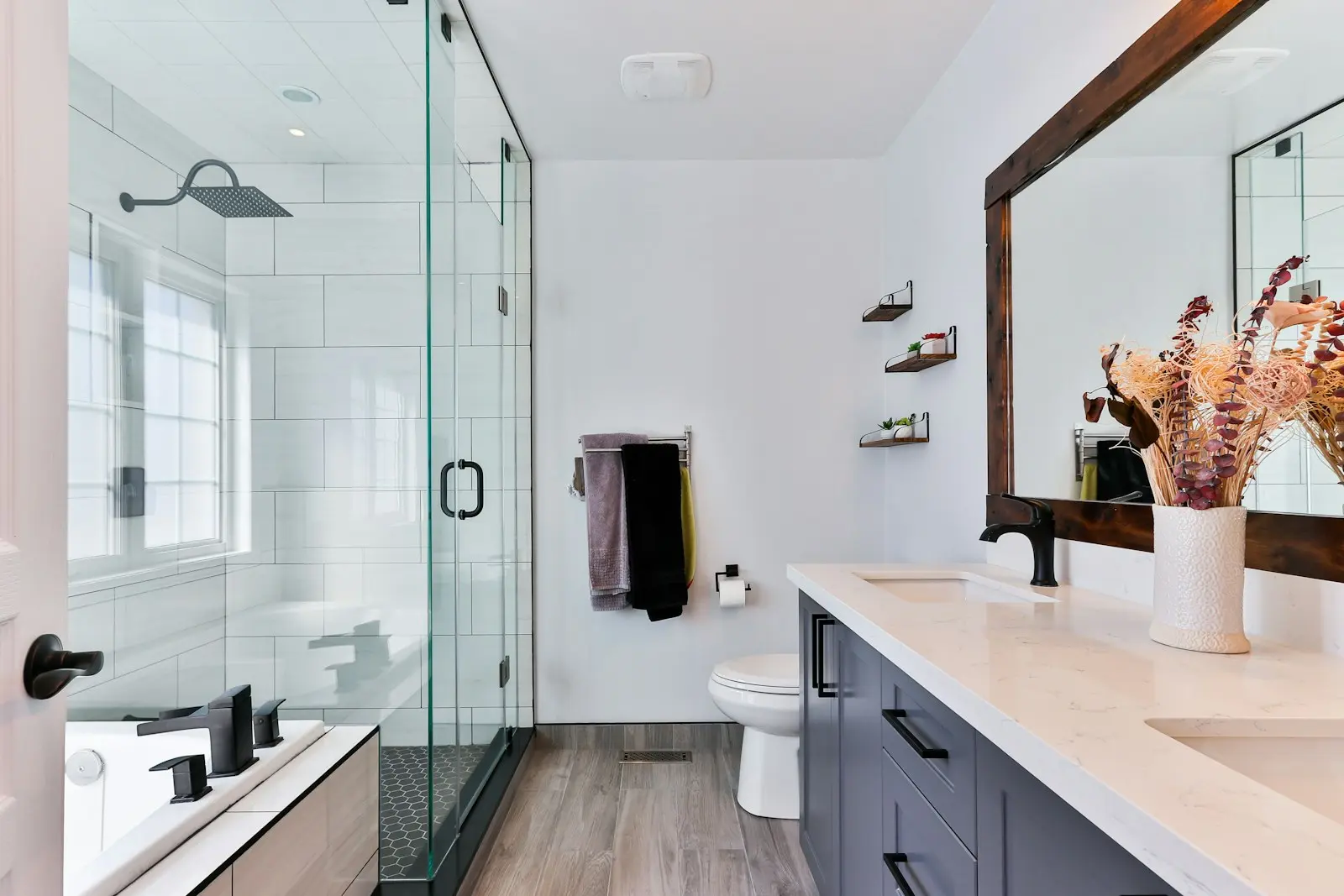 Bright modern bathroom after a detailed deep clean