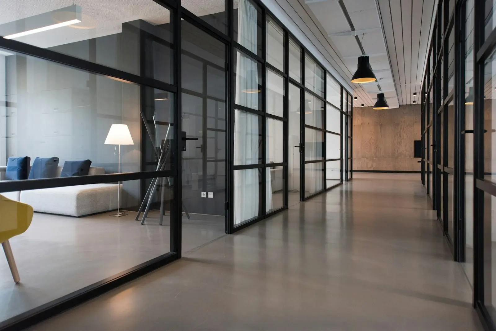 Clean modern office interior ready for staff and visitors